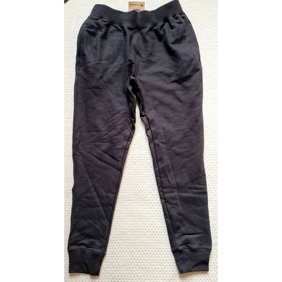 NWT Champion Reverse Weave BLACK Fleece Sweatpant Joggers with Pockets, M - Picture 2 of 6